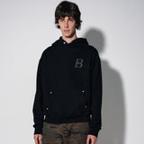 dtgプリントフーディー / dtg printed hoodie [black]