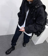 ワックス コーテッド クロップド ボンバージャケット / OWN Wax Coated Cropped Bomber Jacket (3 colors)
