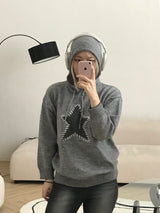 Wishful stitch knit hood