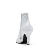 Open Toe Slim Ankle Heel(Glossy White)