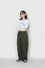 ウェーブクロップロングスリーブTシャツ