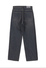 ウェンズデーブラッシュワイドデニムパンツ/WEDNESDAY BRUSH WIDE DENIM PANTS