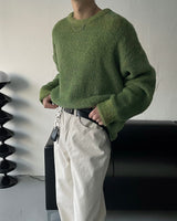 RU2219 Loop Angora Round Knitwear (4 colors)
