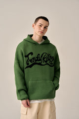 WAVE LOGO KNIT HOOD - KHAKI