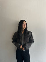 Hazelnut leather jacket