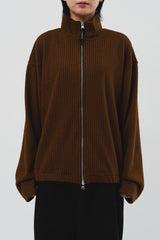 Shrunken Knitted Zip Up (3color)