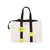 コットン 2WAY キャンバスバッグ / COTTON 2WAY CANVAS BAG-OFF.WHITE+D.BROWN