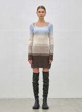 (OP-6145)HALTER NECK GRADATION KNIT DRESS