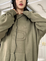 Gerber S overfit one-piece hooded knit