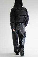 レザーストリングワイドパンツ/Leather String Wide Pants (2color)