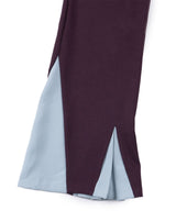 BOOTS CUT SLACK JEANS BURGUNDY/MINT