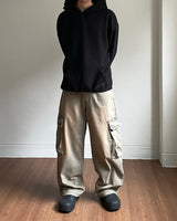 Mud Washing Cargo Denim Pants