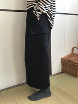 Daily slit cargo bendable long skirt