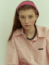 Magenta Pink Satin Headband (6611831554166)