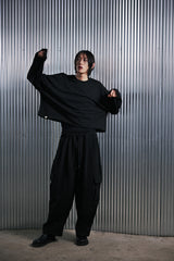 VINTAGE P. DYEING CUT-OUT CROP-TEE (Black) / ビンテージダイングアウトクロップT