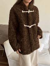 Ankara tteokbokki fleece coat
