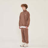シグネチャーロゴハーフジップアップスウェットシャツ/SIGNATURE LOGO HALF ZIPUP SWEATSHIRTS COCOA BROWN (6699006099574)