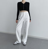 Miss Daily V-Neck Cropped Cardigan [4 colors]