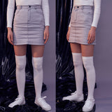 WHITE denim skirt (6591802507382)
