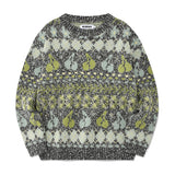 チェリーパターンニット／CHERRY PATTERN KNIT [BLACK]