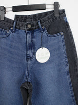 ローカルカラーマッチングワイドデニムパンツ/no.116 local color matching wide denim pants