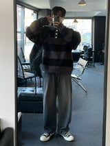 バルカンワイドデニムパンツ/BALCAN WIDE BLACK DENIM PANTS(ONE COLOR)