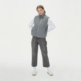WARM PUFFER KNIT PADDING VEST_GRAY (6612844478582)