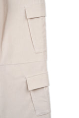 Bluesf Corduroy Cargo Pants - Cream