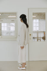 ボタンスカート / button skirt natural