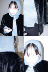 BALACLAVA knit zip up_blue