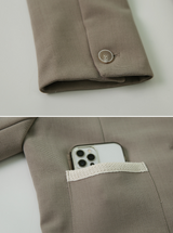 [SHOPPERMADE] Mood No Collar Round Jacket (2color)