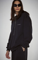  HAIF-ZIP HOODIE (LONG)_NAVY