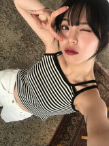 アモーレストライプノースリーブ