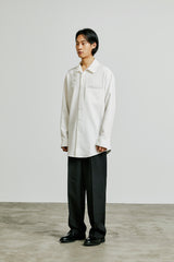 balmacaan welt pocket shirt jacket white (6615507206262)