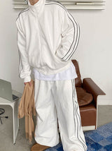 No.0547 3line sweat set ZIP-UP