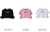インサイションショートスリーブクロップTシャツ/TOP(9327) Incision Short Sleeve Crop Tee
