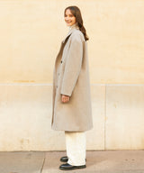 ウールブレンドオーバーサイズロングコート/RCH wool blended oversized long coat gray