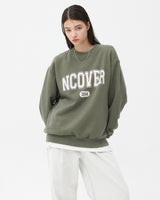 PIGMENT CRACK LOGO SWEATSHIRT-KHAKI (6604482478198)