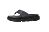 SUNSET SLIDE LEATHER BLACK 553