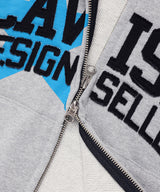 W VARSITY ZIP UP HOODIE GREY(CV2DFFM481A)