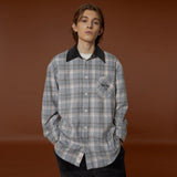 Corduroy Collar Check Shirts (4607201771638)