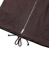 WASHED 2WAY ZIP SKIRT_BROWN