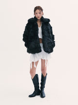 Popo fur jacket BLACK
