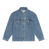 セミオーバーフィットベルトセットデニムジャケット/ SEMI OVER FIT BELT SET DENIM JACKET [1000]