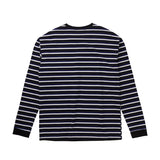 Multi stripe long sleeve T - White/Blue/Black (4622115176566)