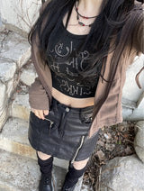 ビンテージリブドフードジップアップ / Y2K Vintage Ribbed Hood Zip-Up