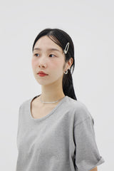 バックステージシルバーヘアクリップ / Backstage silver hair clip