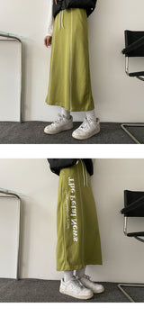 Rotis Teach Line Lettering Bendable Long Skirt