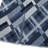CHECK PATTERN KNIT LONG SKIRT [BLUE]