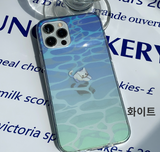 スイムホワイトサムキャットフォーンケース / Swim white Sumcat Phone Case